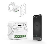 Maxcio Interruptor Persianas WiFi Módulo, Relé de Persiana WiFi con Función de Porcentaje, Temporizador, Control por App y Voz, Interruptor Persiana Compatible con Alexa/Google Home, 1 Pack