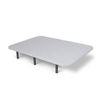MAXCOLCHON Base Tapizada Partida de Lujo con Patas Metálicas Incluidas Estructura de Acero Reforzada y Tejido Piqué Transpirable Altura 25 cm (180x200)