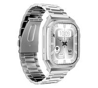 Maxcom BijouWatch® FW65 Iron S - Reloj inteligente para hombre - Pantalla Amoled de 5.0 cm - Cristal 2.5D - Función de llamada - IP68 - Rastreador deportivo - 2 correas, color plateado