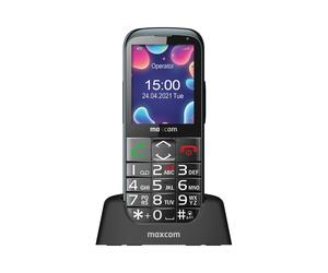 MaxCom MaxCom Comfort MM724 Teléfono móvil 4G con base de carga para el hogar y la oficina con botón SOS y compatibilidad con audífonos