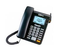 Maxcom MM 28 D HS - Teléfono Fijo GSM de Escritorio con Tarjeta Sim Función SMS, Negro