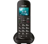 Maxcom MM35D SE - 2G - Botón Grande - Teléfono móvil inalámbrico de Escritorio para Uso doméstico y de Oficina con Tarjeta SIM - Cargador de Escritorio USB-C - Enchufe británico - Negro