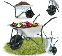 MAXCRAFT Carretilla Carga 250 kg 100 L Carro de Transporte Aire Neumáticos Jardin Empuñadura de Goma - Verde