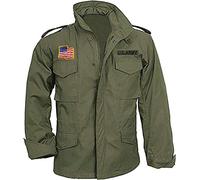 MAXDUD Chaqueta de algodón para hombre M65 Field Military Commander John First Blood US Army, verde oliva, L