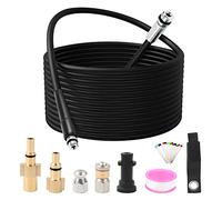 MaxEarn Kit de limpieza de manguera de drenaje para lavadora a presión de 15 m, 180 bar, con boquilla de chorro y boquilla de chorro giratoria, Bosch, Lavor