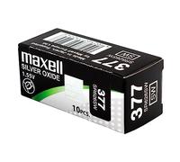 Maxell 19040820 Pila Boton Oxido De Plata 377 / SR626SW, paquete de 10