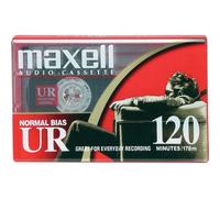 Maxell 2 casetes de audio UR120 (120 minutos)