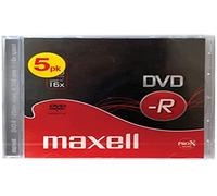 Maxell 275517 - Pack de 5 DVD -R, 4.7 GB, 16X, Jewel Case
