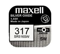 Maxell 317 SR516SW - Pila de óxido de plata, para reloj