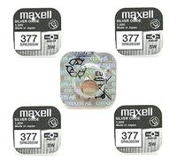 Maxell 377 Pila de óxido de Plata, 1,55 V, 5 Unidades por envase