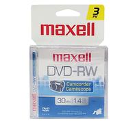 Maxell 567655 - Videocámara de DVD-RW regrabable (3 Unidades)