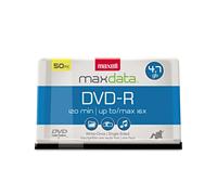 Maxell 638011 Superior Archival Life Construccin de tinte azoico metlico Formato de escritura una vez DVD-R Eje de 4,7 GB Paquete de 50 discos