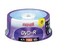 Maxell 639011 DVD + R 4,7 GB Discos-16x-husillo-plata-25/Pack