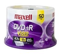 Maxell 8X 4.7GB 120-Minute DVD+R Media 50-Piece Husillo
