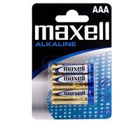 PILA MAXELL ALCALINA 1.5 V TIPO AAA LR03 BLISTER DE 4 UNIDADES