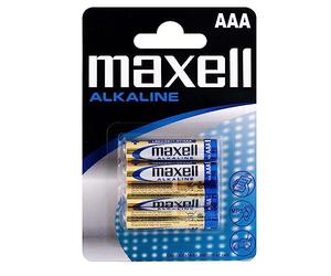 Maxell LR03-B4MXL - Pila alcalina AAA, 1.5V, pack de 4 unidades