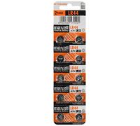 Maxell Pilas alcalinas de botón LR44 1,5 V para calculadora y juguetes 10 unidades