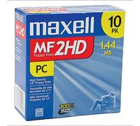 Maxell MF2HD 3.5 1.44MB Disquete de discos IBM preformateados de alta densidad (paquete de 10)