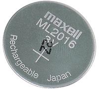 Maxell ml2016 recargables de botón de ion de litio, 3 V, 25 mAh