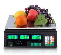 Maxell Power BASCULA BALANZA Comercial para Pesar Fruta VERDURA Peso 40KG Suma BATERIA Y 220V