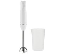 MAXELLPOWER Batidora de mano 1000W con vaso medidor 700ml, 2 velocidades, cuchillas de acero inoxidable, ligera y compacta para papillas, purés, salsas y smoothies, fácil limpieza, (BLANCO 1000W)