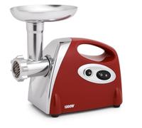 MAXELLPOWER Picadora de Carne 1200W Profesional con 3 Discos de Corte, Cuchillas Inox, Función Reversa, Accesorios para Salchichas, Bandeja Metálica Extraíble, Cabezal Desmontable, (ROJO)