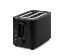 MAXELLPOWER Tostadora Eléctrica 750W Blanca - 2 Ranuras Extra Anchas, Bandeja Acero Inoxidable, 7 Niveles de Tostado, Función Recalentar/Descongelar, Diseño Compacto y Moderno (NEGRO)