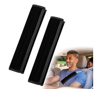 Maxentico 4 Piezas Protector Cinturon Coche Adulto, Almohadilla Cinturon Coche, Protectores Cinturon de Seguridad, Funda Protectora para Cinturón de Seguridad de Coche, Cubre Cinturones Coche (Negro)