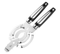 Maxentico Abrebotellas, Abrelatas Manual con Agujero para Colgar, Abridor de Tarros Ergonómica, Abridor de Botes, Multifuncional Abridor, Abrel de Botellas, Abrebotes para Chefs, Camping (Negro)