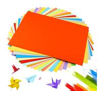 Maxentico Cartulinas A4 Colores(200Pcs), Origami Folios de Colores, Papiroflexia para Niños Doble Cara Paper de Artes, Manualidades Papel, para Proyectos De Manualidades, Bricolaje, Niños y Adultos