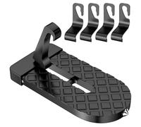 Maxentico Escalón Caravana Puede Soportar 200 Kg, Soporte Puerta Coche con 4 Ganchos, Peldaño Plegable para Puerta de Coche, Pedal Puerta de Coche, Paso de Puerta de Pedal de Coche Plegable para Auto