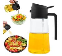 Maxentico Pulverizador Aceite Spray(500Ml), Dosificador Aceitera Rociador, Cocina Cooking Oil Bote Antigoteo, Cristal Dispensador Olio Freidora Aire 2 en 1, para Cocinar, Ensalada, Barbacoa