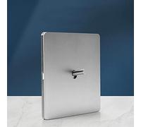 MAXEPO Palanca de interruptor gris 86 Tipo Dibujo Interruptor de luz de pared Interruptor de latón Mate Acero inoxidable puro Color primario 1-4 Gang 2 vías Panel cepillado oculto Control dual Toma de