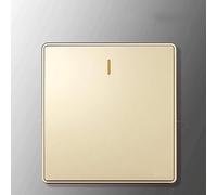 MAXEPO Panel de interruptores de pared 86 Tipo Decoración de interiores comercial y de consumo Placas de interruptores de llave Interruptor basculante dorado champán Accesorio de lámpara Control simpl
