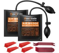 Maxetodo 2PZ Bomba de Aire con 2 Palancas y 4 Cuñas de Plástico, Almohadilla Inflable para Levantar Muebles Pesados hasta 440 Libras y Altura 6cm, Montaje de Puertas Ventanas y Reparación de Coches