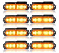 Maxetodo 8 Piezas Luz Estroboscópicas Luces de Emergencia Coche Intermitente 12 LED IP65 8 Modos Intermitente 18 Modos de Arranque para Camiones ATV SUV RV Coches
