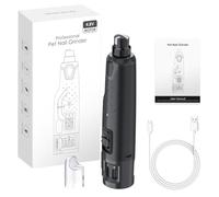 Maxetodo Lima de Uñas para Perros Electrico Recargable de 6 Velocidades, Limador Uñas Perro de Bajo Nivel de Ruido con 2 LED Luces para Mascotas Gatos de Todos los Tamaños