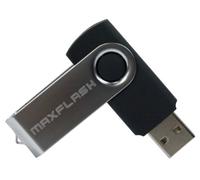 maxFlash 16GB USB 2.0 16GB USB 2.0 Capacity Negro Unidad Flash USB - Memoria USB (16 GB, 2.0, Conector USB Tipo A, 8 MB/s, Girar, Negro)