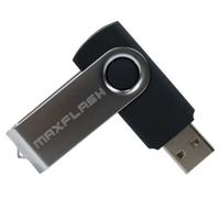 maxFlash 4GB USB 2.0 4GB USB 2.0 Capacity Negro Unidad Flash USB - Memoria USB (4 GB, 2.0, Conector USB Tipo A, 8 MB/s, Girar, Negro)