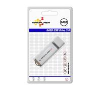 MaxFlash 64GB USB 3.0 Unidad Flash USB USB Tipo A 3.0 (3.1 Gen 1) Blanco - Memoria USB (64 GB, USB Tipo A, 3.0 (3.1 Gen 1), 65 MB/s, Tapa, Blanco)