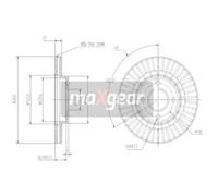 MAXGEAR 2X Disco De Freno Delante Ø259.7 Mm Ventilado Para Nissan Micra IV K13