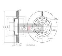 MAXGEAR 2X Disco De Freno Delante Ø266 Mm Pintado Para Peugeot 308 SW II