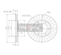 MAXGEAR 2X Disco De Freno Delante Ø295mm Ventilado Para Nissan Patrol GR IV Y60
