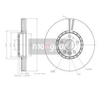 MAXGEAR 2X Disco De Freno Delante Ø328 Mm Ventilado Pintado Para Volvo XC60 156