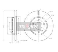 MAXGEAR 2X Disco De Freno Delantero Ø296 Mm Ventilado Para Opel Antara L07 2.0