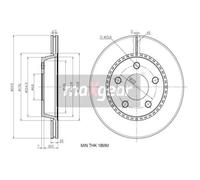 MAXGEAR 2X Disco De Freno Trasero Ø269 Mm Ventilado Para Audi A8 4D2 4D8 4.2
