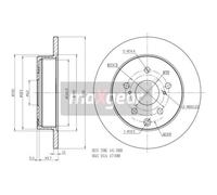 MAXGEAR 2x Disco Freno Trasero Ø281 MM Completo para Toyota Rav 4 IV WWA4 _ AVA4