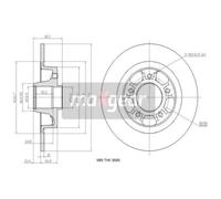 MAXGEAR Discos de Freno Traseros Ø270 MM Completo para Renault Scénic II JM0/1_