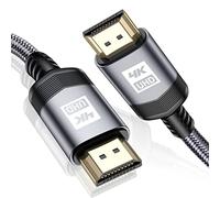 MAXGROUP Cable HDMI 4K 12M Cable 2.0 HDMI Trenzado de Nailon 4K@60Hz a 18Gbp Compatible 3D,Función Ethernet,Video 2160p,HD 1080p,Roku,Projecteur,Blu-Ray,PS5,Xbox/Fire TV