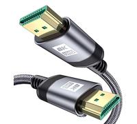 MAXGROUP Cable HDMI 8K 1M Cable 2.1 HDMI Trenzado de Nailon 8K@120Hz a 18Gbps Compatible 3D,Función Ethernet,Video 4K 2160p,HD 1080p,Roku,Projecteur,Blu-Ray,PS5,Xbox/Fire TV